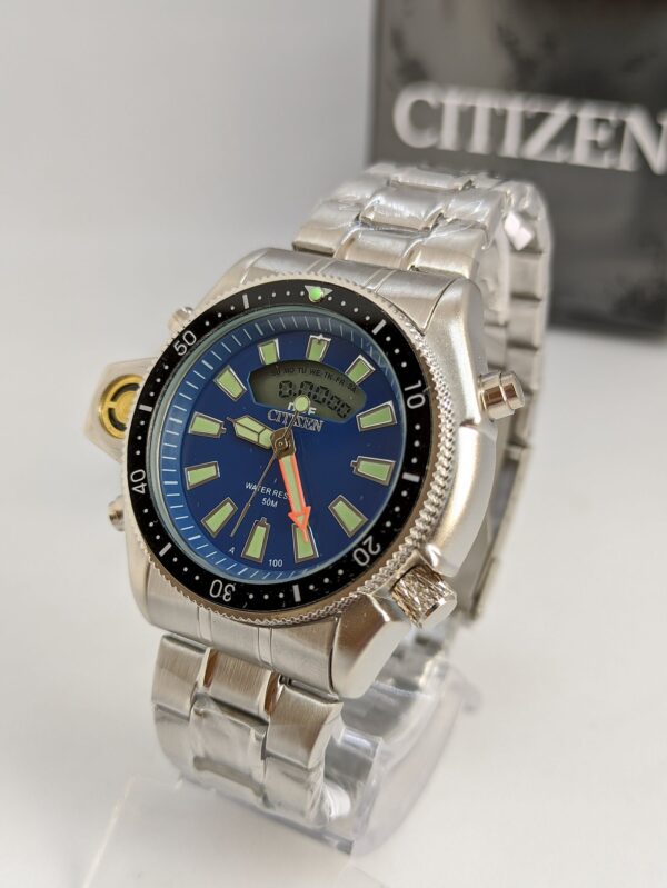 Relógio Citizen Aqualand Azul P/Aço Série Ouro- A prova dágua (100% Funcional) c/caixa premium - Imagem 3