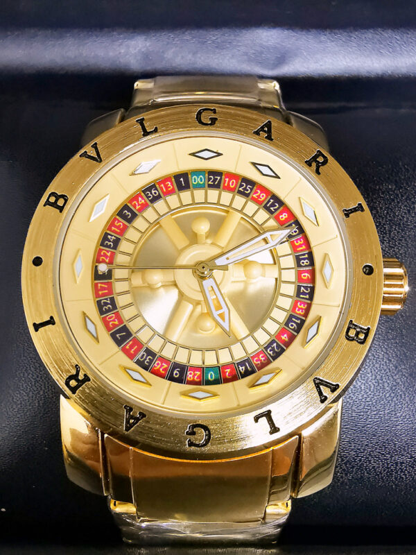 Relógio masculino Bvlgari Casino Roleta Dourado PC - Imagem 2