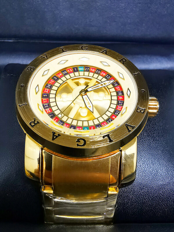 Relógio masculino Bvlgari Casino Roleta Dourado PC - Imagem 4