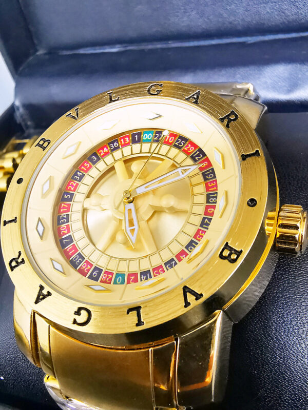 Relógio masculino Bvlgari Casino Roleta Dourado PC - Imagem 5