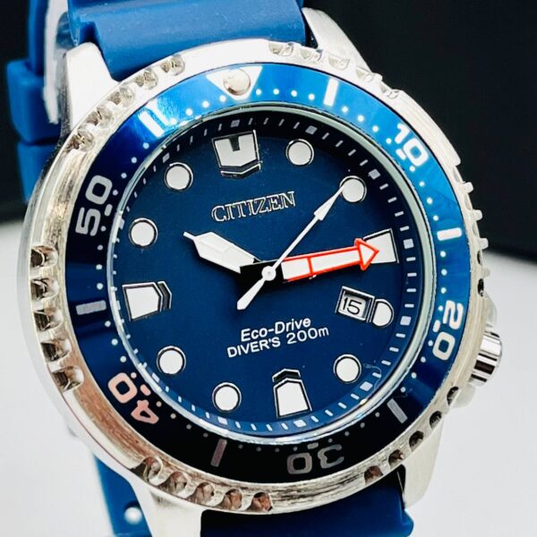 Relógio Citizen Aqualand masculino azul c/ caixa a prova dagua - Imagem 4