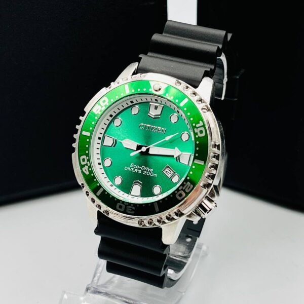 Relógio Citizen Aqualand masculino verde preto c/ caixa a prova dagua - Imagem 3