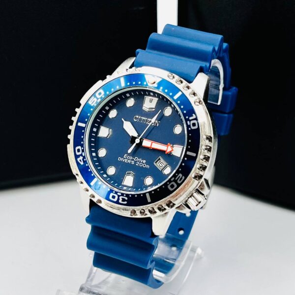 Relógio Citizen Aqualand masculino azul c/ caixa a prova dagua - Imagem 6