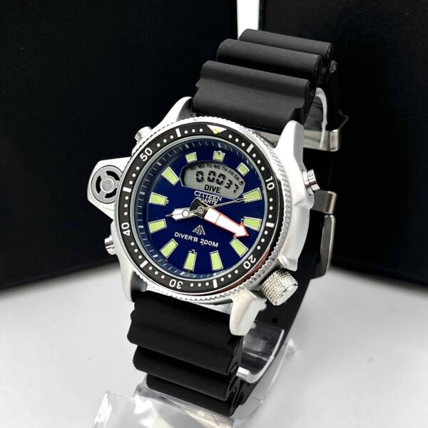 Relógio Citizen Aqualand serie prata azul c/ caixa a prova dagua - Imagem 5