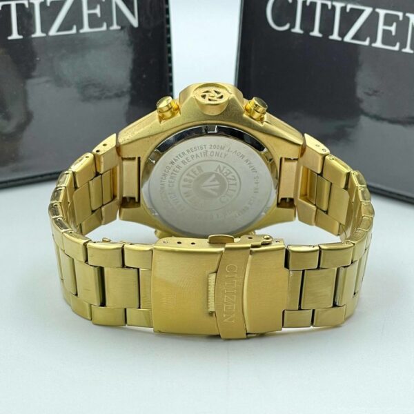 Relógio Citizen Aqualand dourado branco serie ouro 2023 p/ aço - Imagem 3