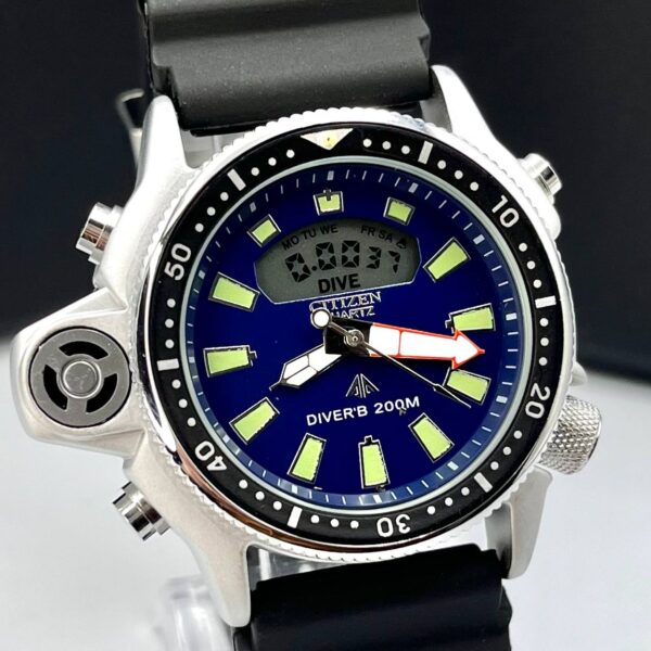 Relógio Citizen Aqualand serie prata azul c/ caixa a prova dagua - Imagem 7
