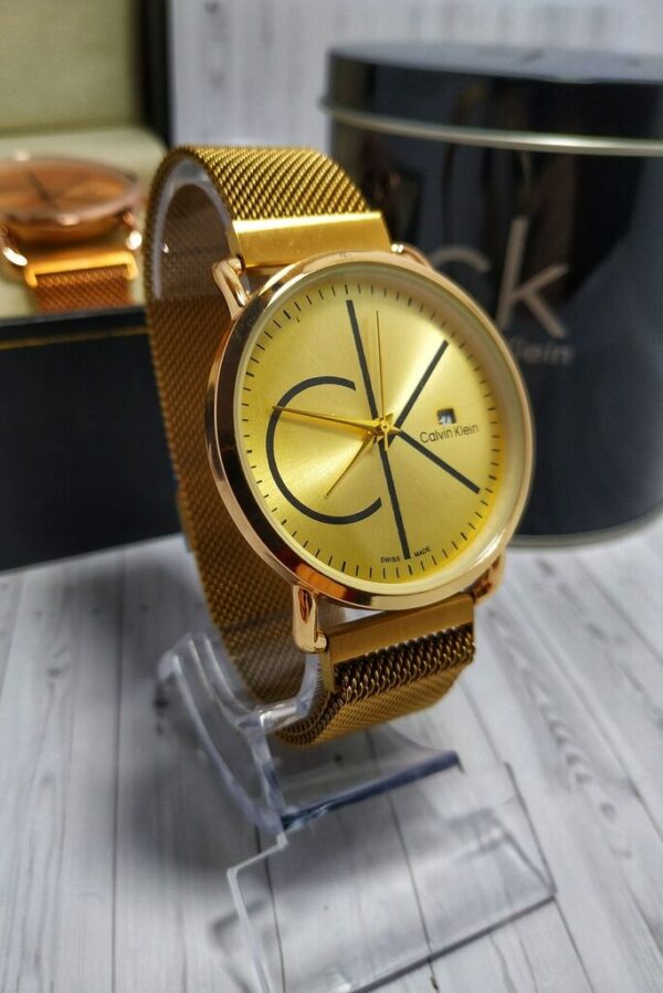 Relógio Calvin Klein Pulseira de aço Dourado - Imagem 5