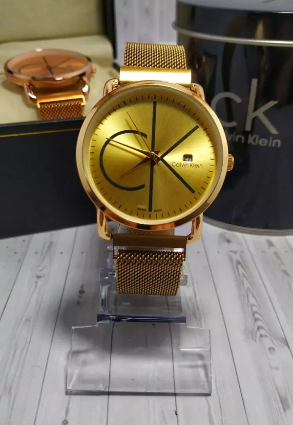 Relógio Calvin Klein Pulseira de aço Dourado - Imagem 4