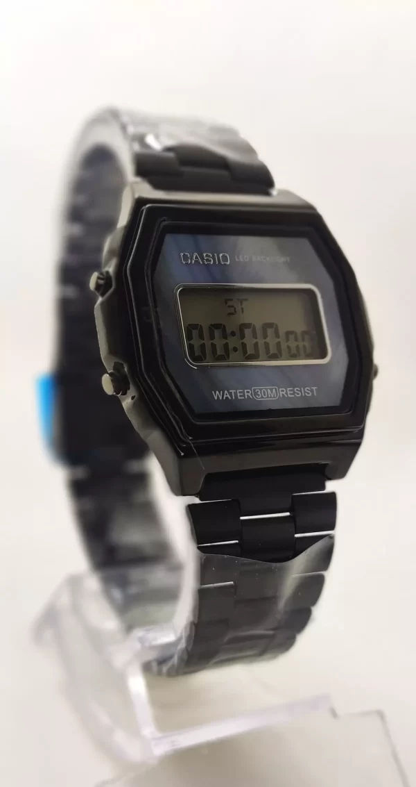 Relógio Casio Vintage global preto unissex feminino a prova dagua - Imagem 3