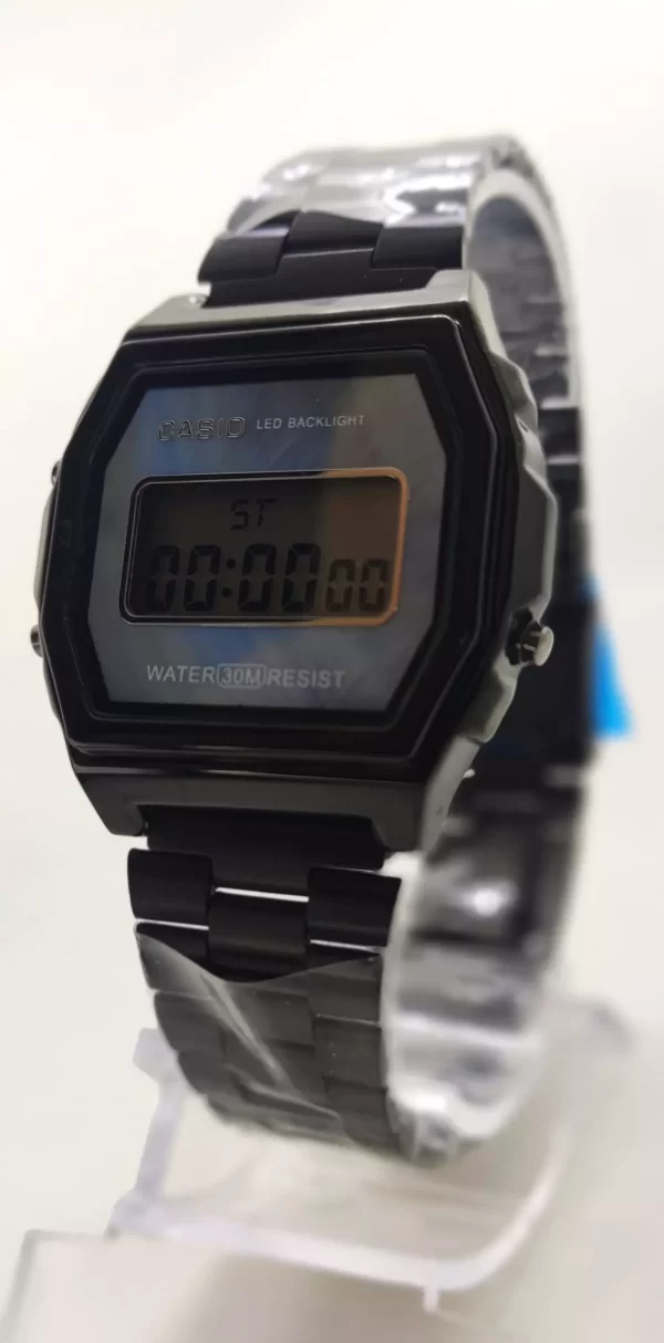 Relógio Casio Vintage global preto unissex feminino a prova dagua - Imagem 4