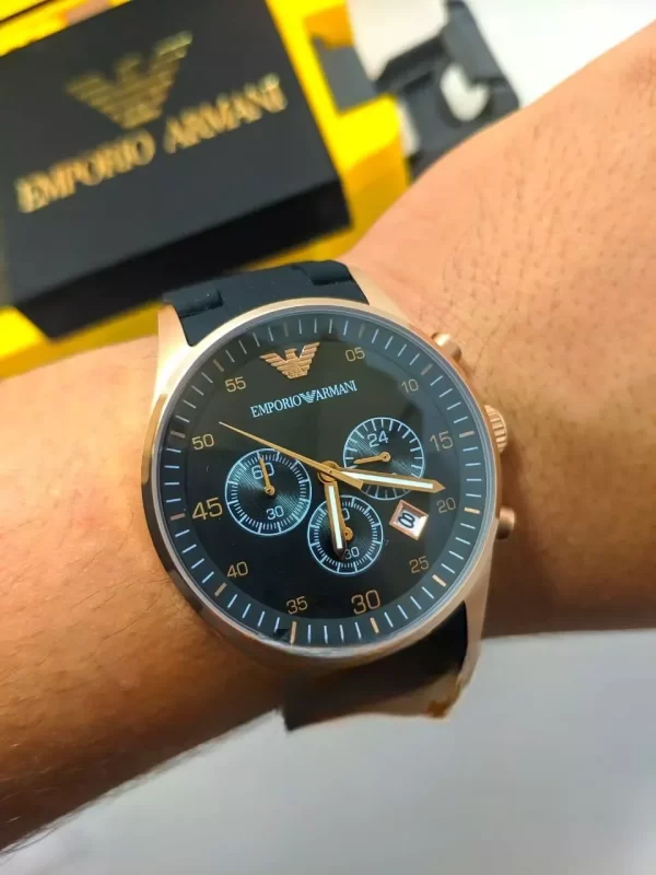 Relógio Emporio Armani Ar5905 Marrom Rose Unissex Linha Luxo- 100% Funcional - Imagem 3