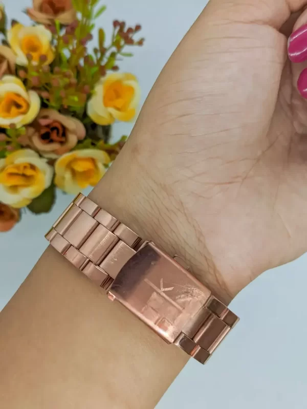 Relógio Calvin Klein Feminino Rose Fundo Marrom (C/ Caixa Premium) 100% Funcional - Imagem 5