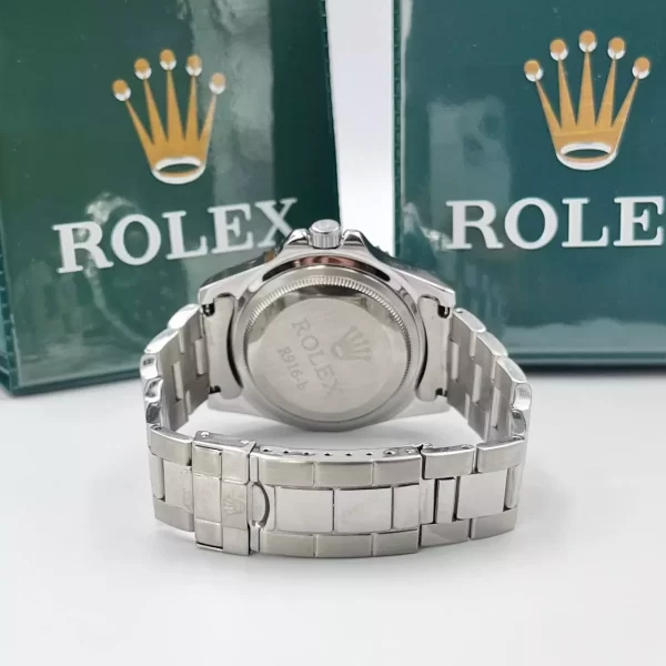Relógio Rolex Submariner Misto Prata vermelho e azul linha Gold c/ caixa premium - Imagem 5