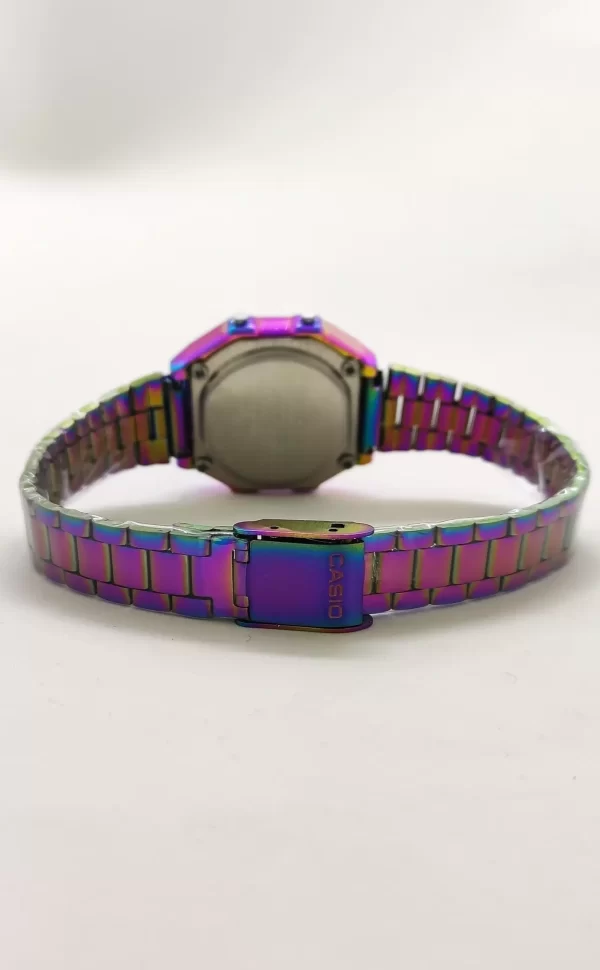 Relógio Casio Vintage mini lilas preto feminino a prova dagua - Imagem 4
