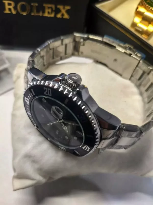 Relógio masculino Rolex Submariner Prata/Preto linha Gold - Imagem 5