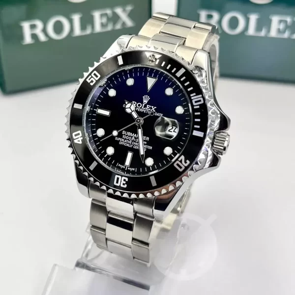 Relógio Rolex Submariner Prata/Preto nevoa linha Gold c/ caixa premium - Imagem 4