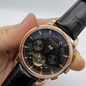 Patek Philippe Tourbilion - Pulseira de Couro - AUTOMÁTICO