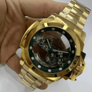 Relógio Invicta Masculino Coalition Force automático - Dourado/Verde
