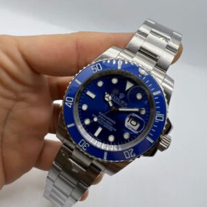 Submariner Fundo Azul - Pulseira em Aço